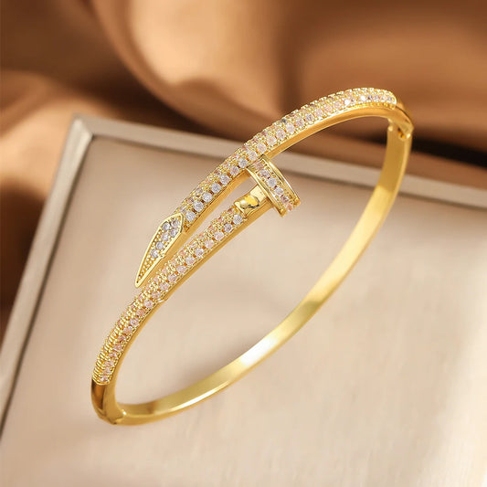 Diamond Nail Bracelet