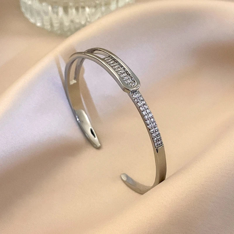 Diamond Brushed Handmade Bangle