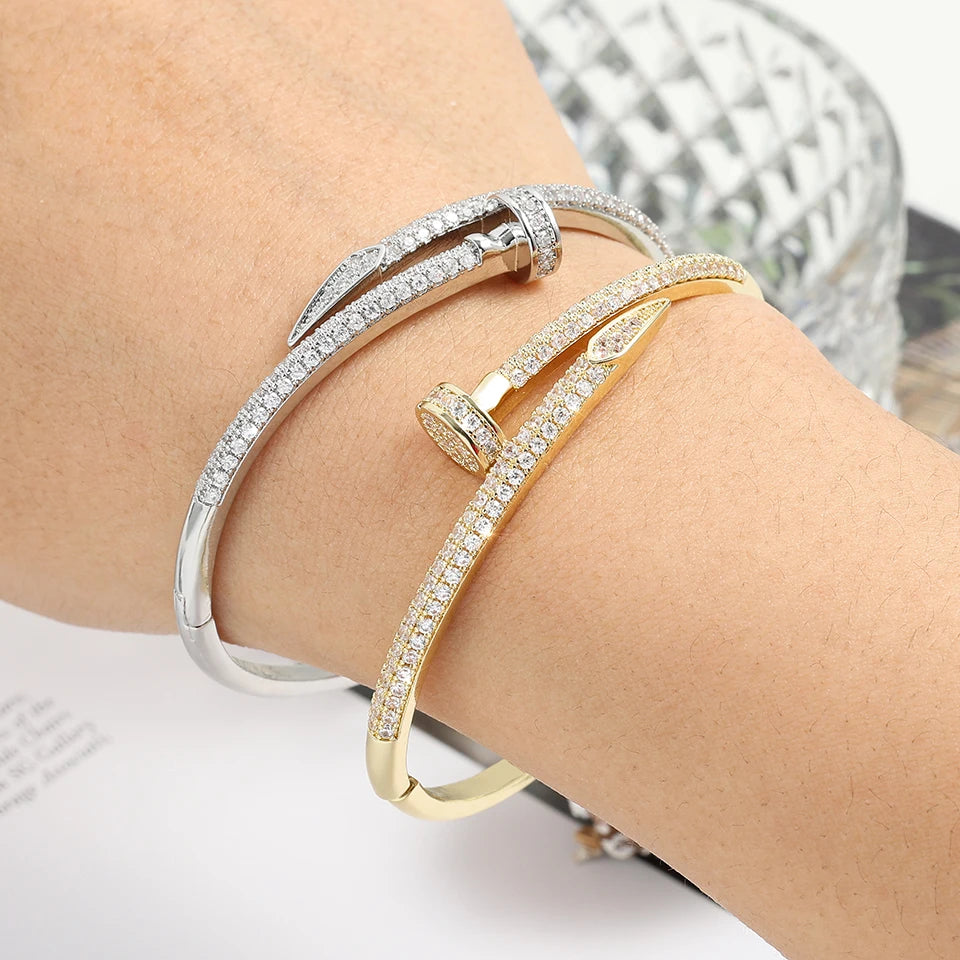 Diamond Nail Bracelet