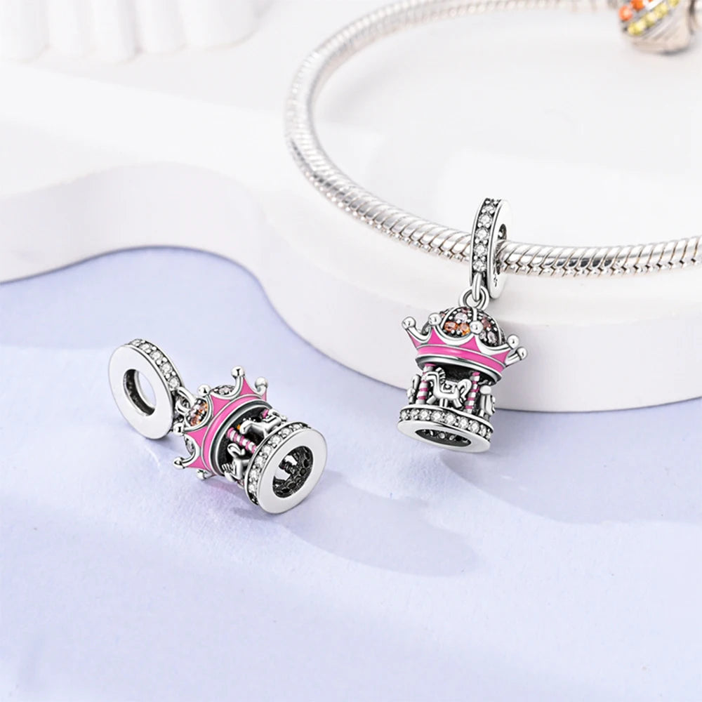 Silver Carousel Charm