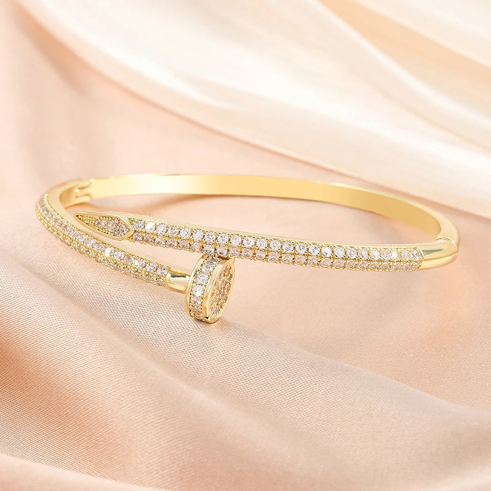 Diamond Nail Bracelet