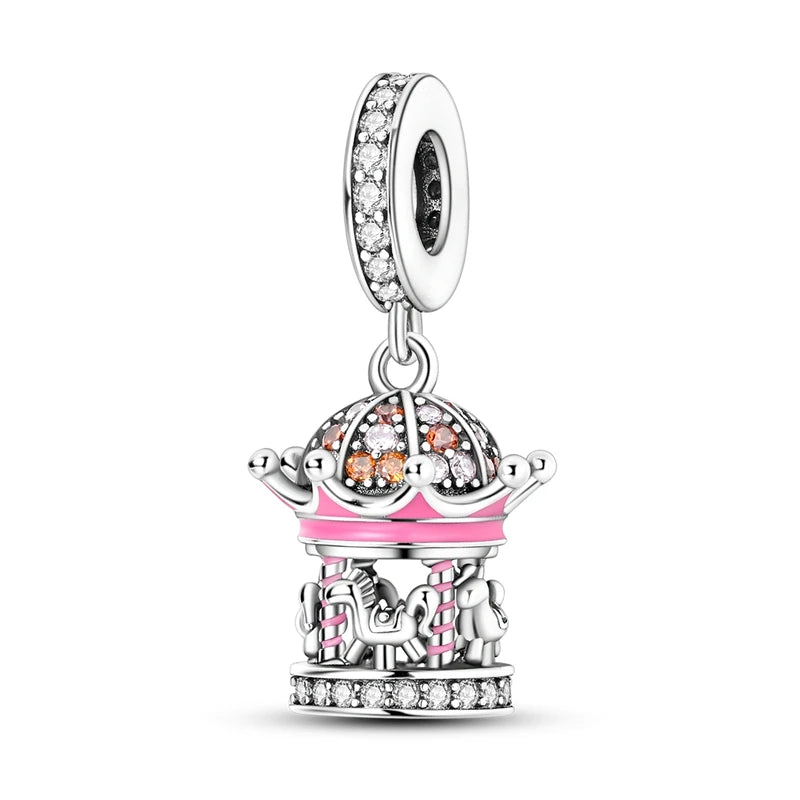 Silver Carousel Charm